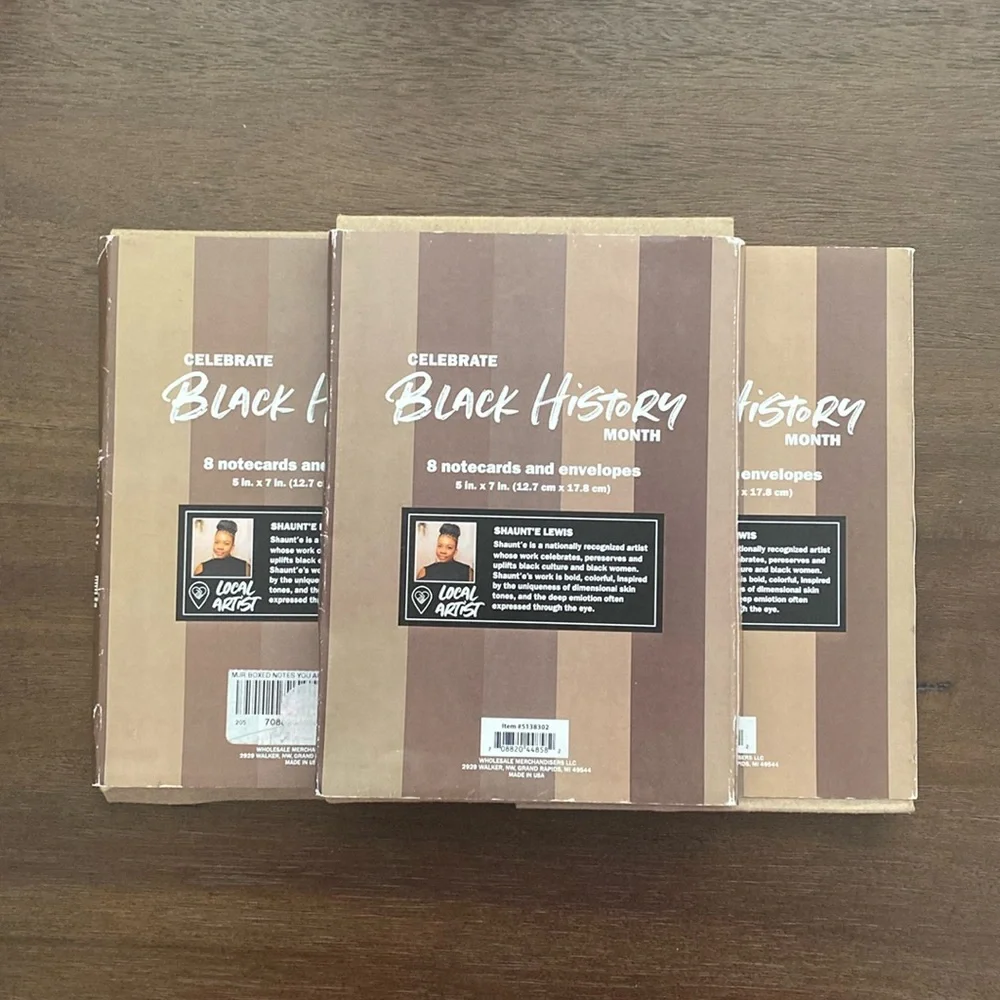 Artist Shaunt’e Lewis Black History Month 24 Blank Notecards and Envelopes